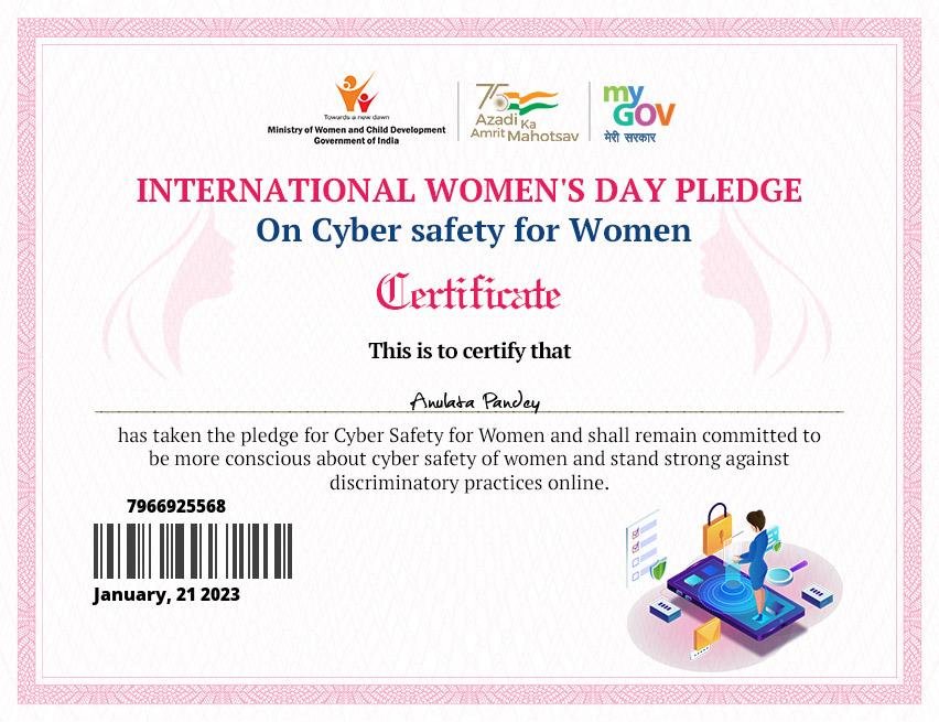 International Women Day Pledge